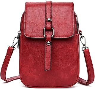 Donne Crossbody Borsa Del Telefono in pelle Piccola Borsa Del Raccoglitore Del Telefono Cellulare Borsa Della Cuffia Foro