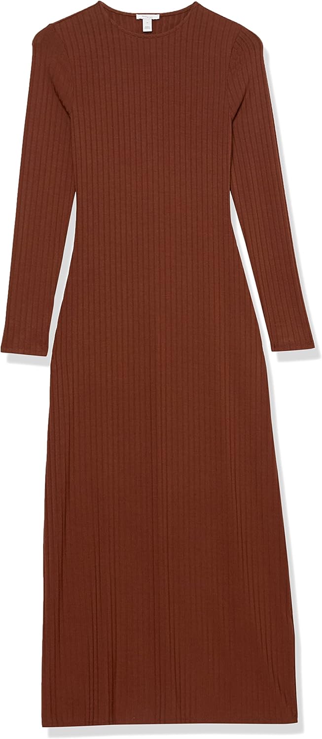 Amazon Essentials Women's Wide Rib Open Back Long Sleeve Dress (Previously Daily Ritual) - Image 6