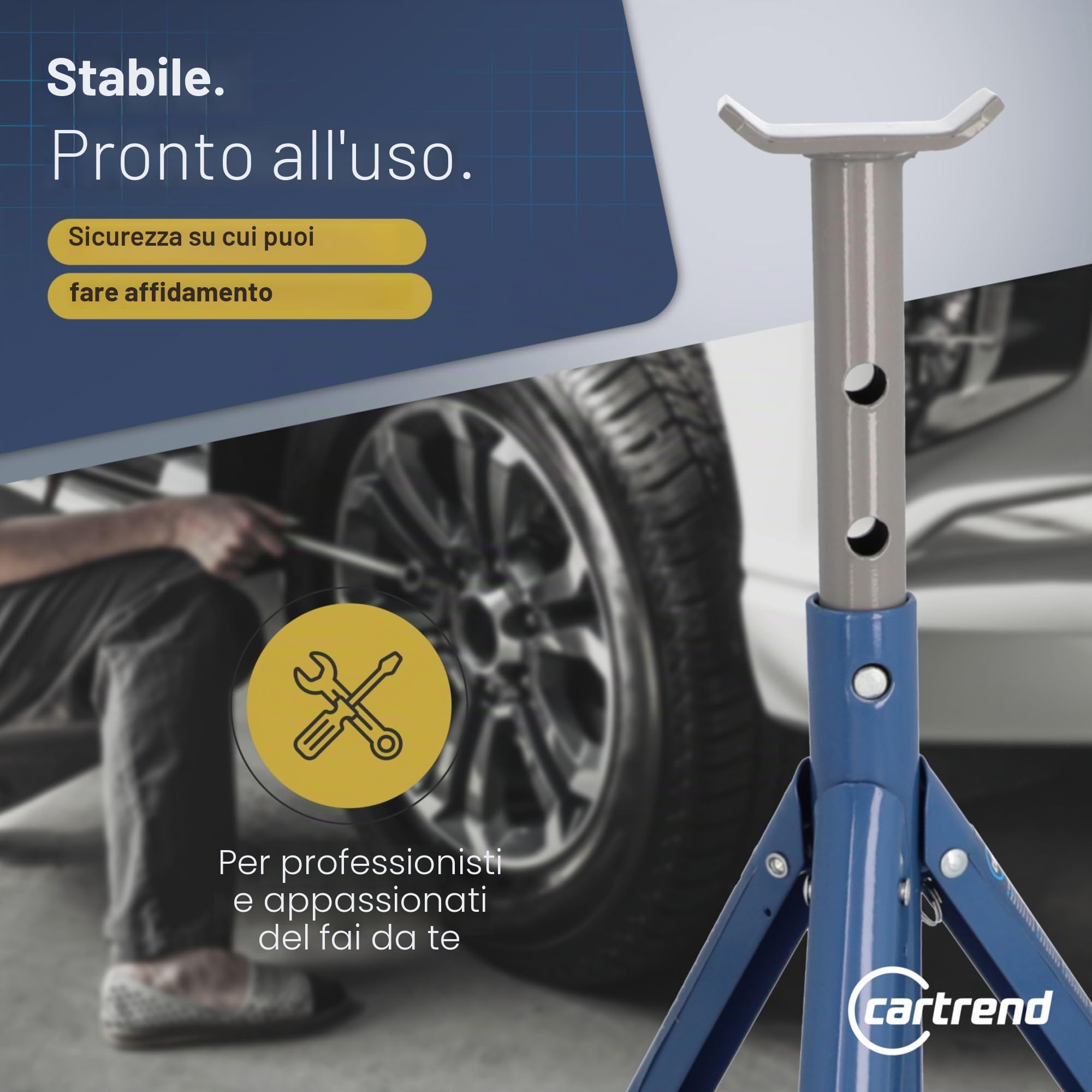 CARTREND 50290 Colonnetta Cavalletto auto Cavalletto Cavalletti sollevamento auto