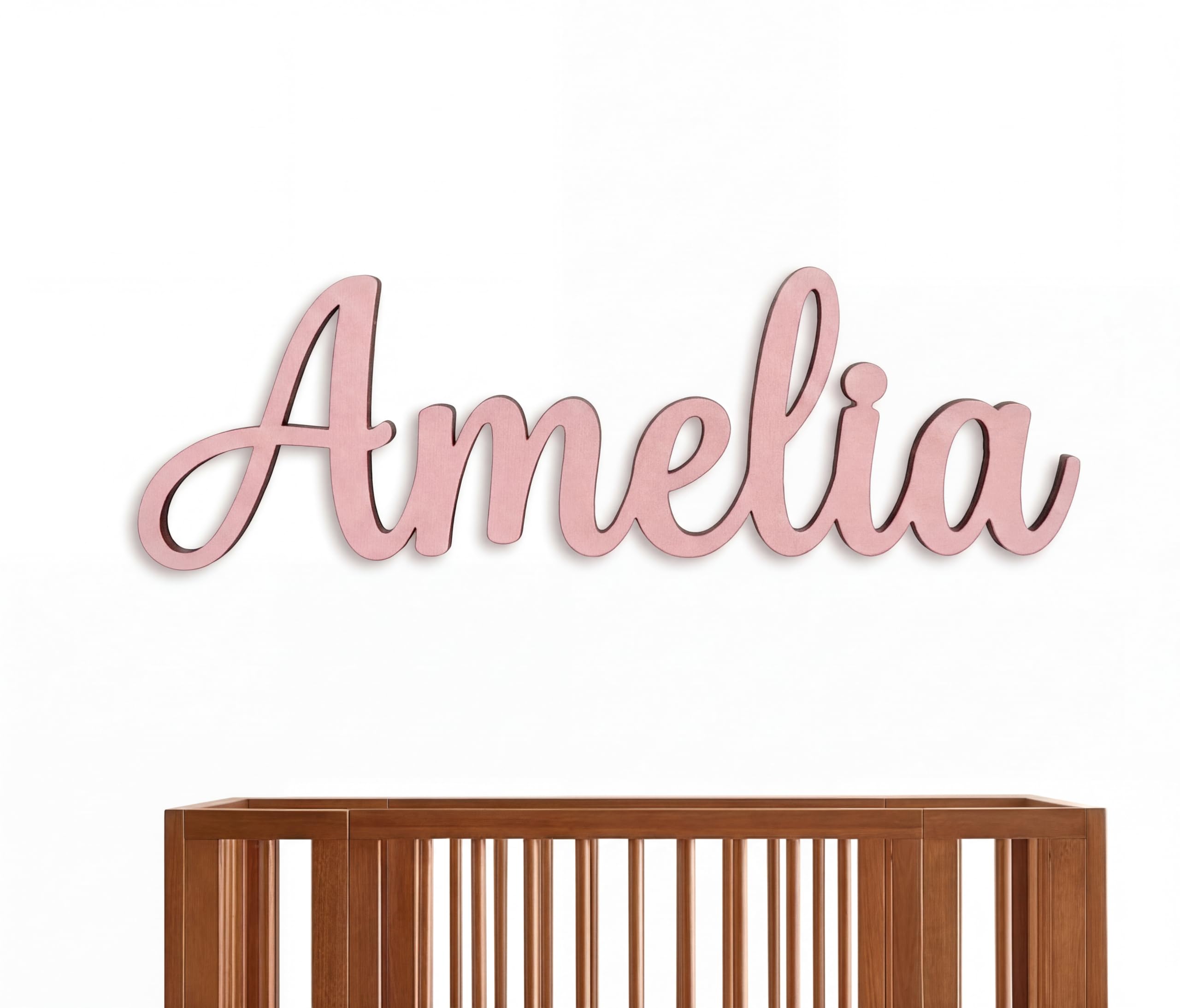 BabyPuzzleStudio Personalisierte Holz Namensschild für Kinderzimmer, Baby Holzschild, Türschild Kinderzimmer, Kiste für Spielzeug Beschriftung, Wanddeko mit Namen, 20–96 cm