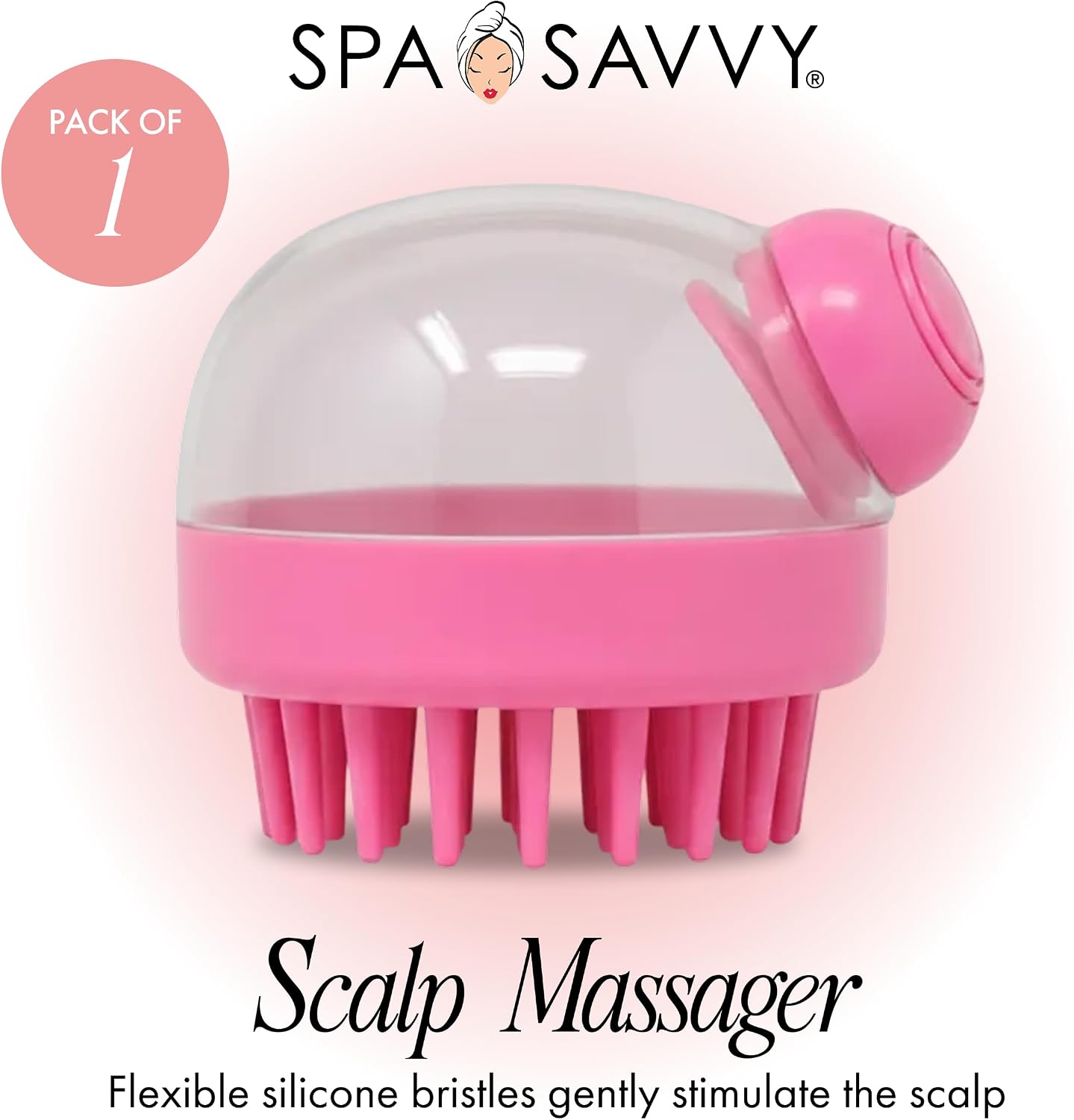 Scalp Massager, Handheld Head and Temple Scrubber Brush for Hair Stimulation