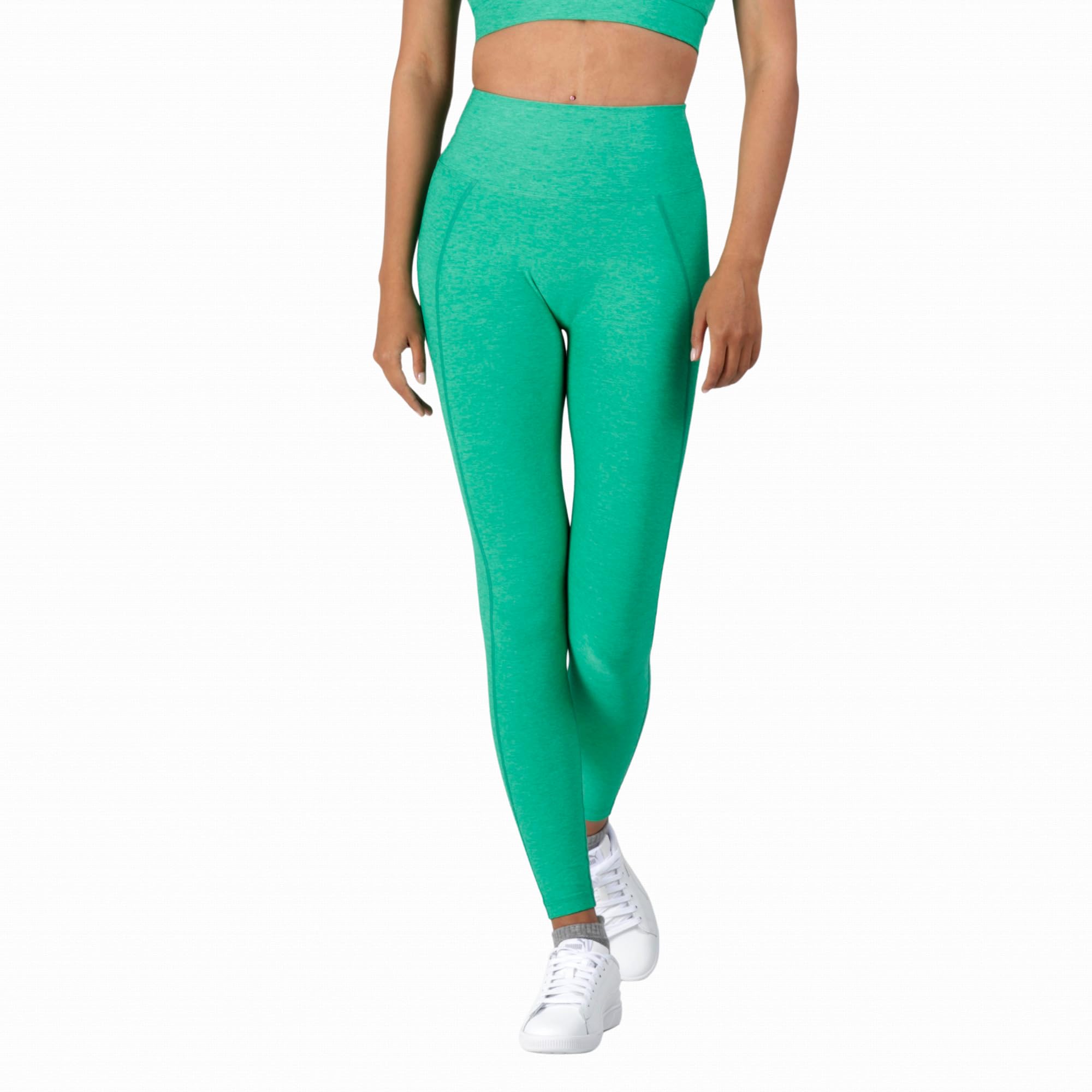 BEYOND HARMONY Alegre Womens High-Waisted Yoga Leggings USA Made Smooth Front and Supportive Compression
