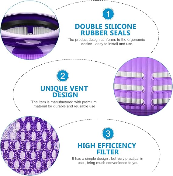 replacement pre filters 3 Pcs Vacuum Filte Compatible with V12 Vacuum