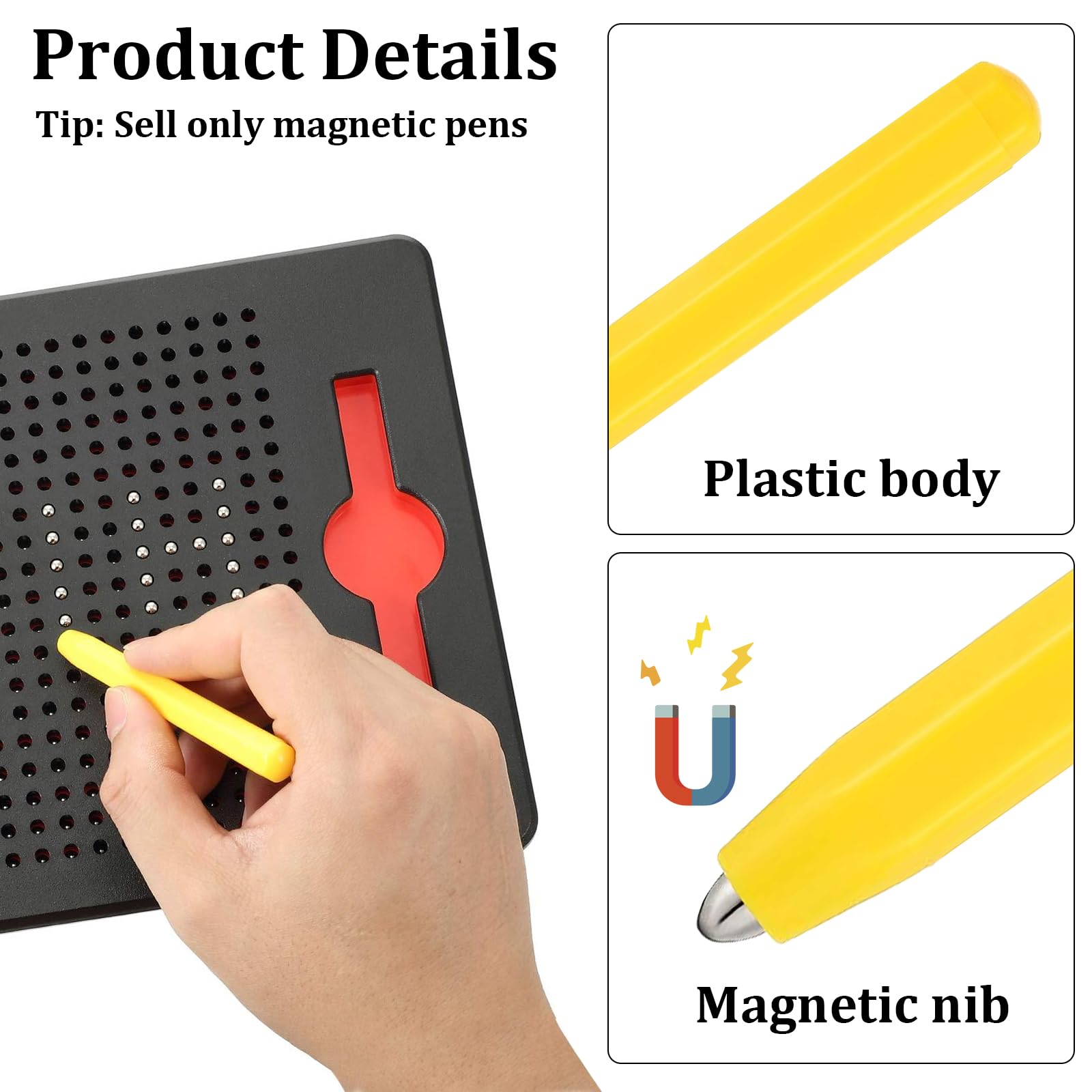 Lot De 4 Stylos Magnétiques De Rechange Pour Tableau à Dessin – Créativité Sans Limite
