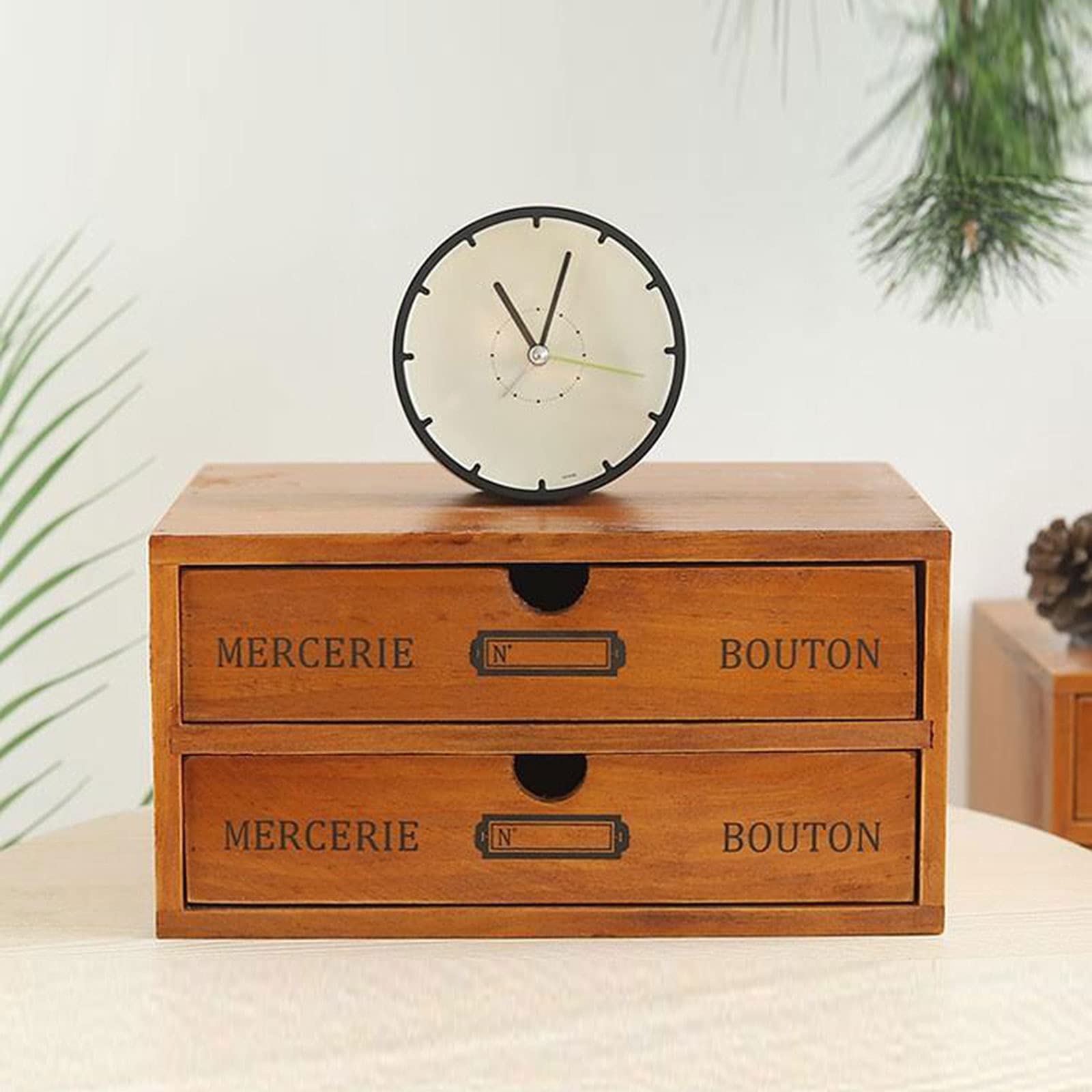 CNCEST Small Makeup Organizer And Storage Vanity -2 Tier Bathroom Counter Organizer And Storage Cosmetics Storage Organizer Skincare Skin Care Bamboo Desk Drawer Vanity Bathroom Organizer Countertop