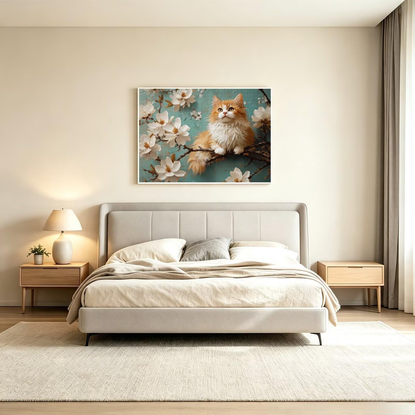1500 sztuk puzzli dla dorosłych, gry rodzinne, kwiat kot, n-280