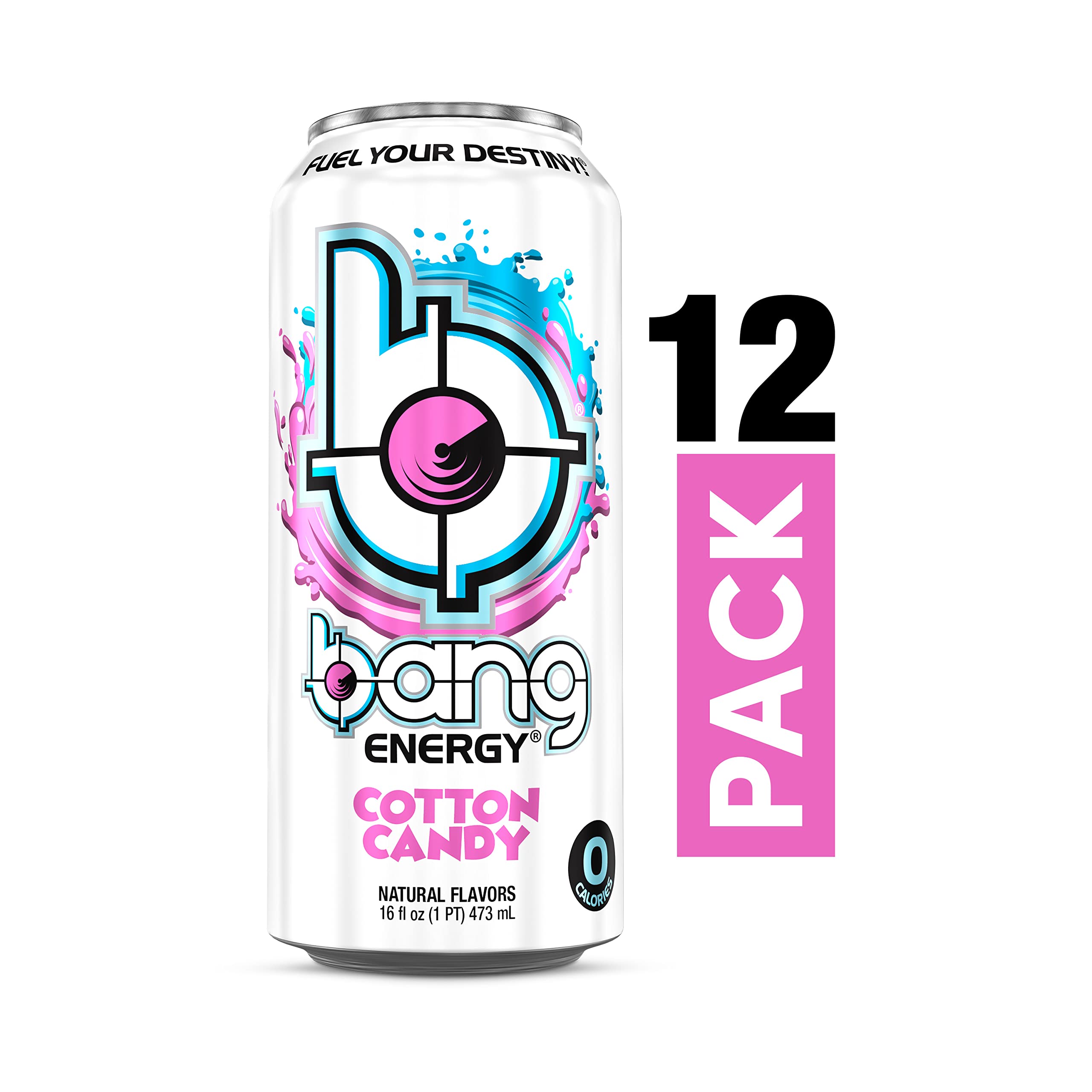 Bang Energy Cotton Candy, SugarFree Energy Drink, 16Ounce