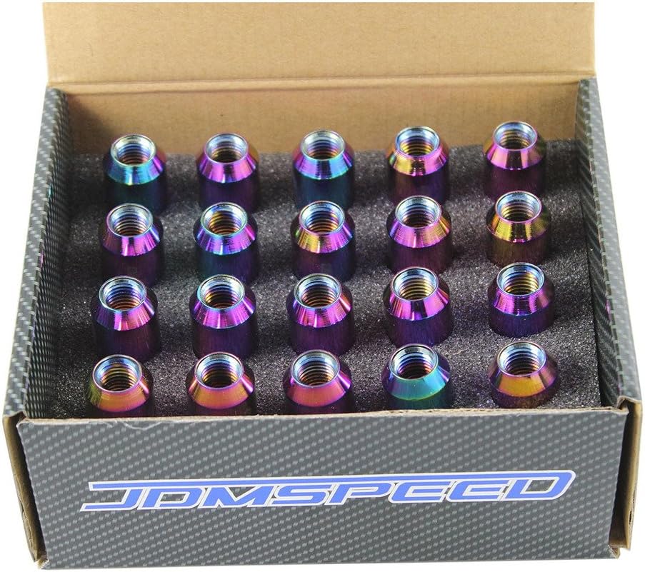 Flаѕh Dеаlѕ - 40% оƒƒ JDMSPEED Neo Chrome 60MM Aluminum Extended Tuner Lug Nuts Replacement for Wheel Rims M12X1.5 20PCS Amаzіng 🔥 JDMSPEED Neo Chrome 60MM Aluminum Extended Tuner Lug Nuts Replacement for Wheel Rims M12X1.5 20PCS