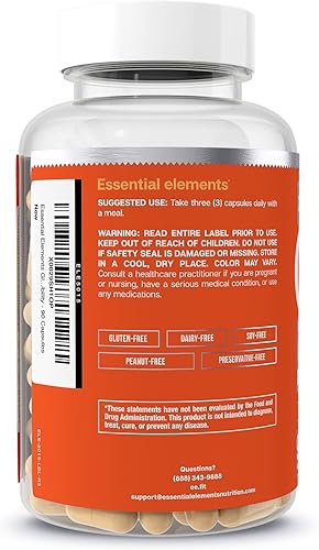 Miniatura 3 de Essential Elements Glucosamina Condroitina MSM Boswellia Serrata Suplemento de ácido hialurónico para apoyo articular Suplemento antioxidante para