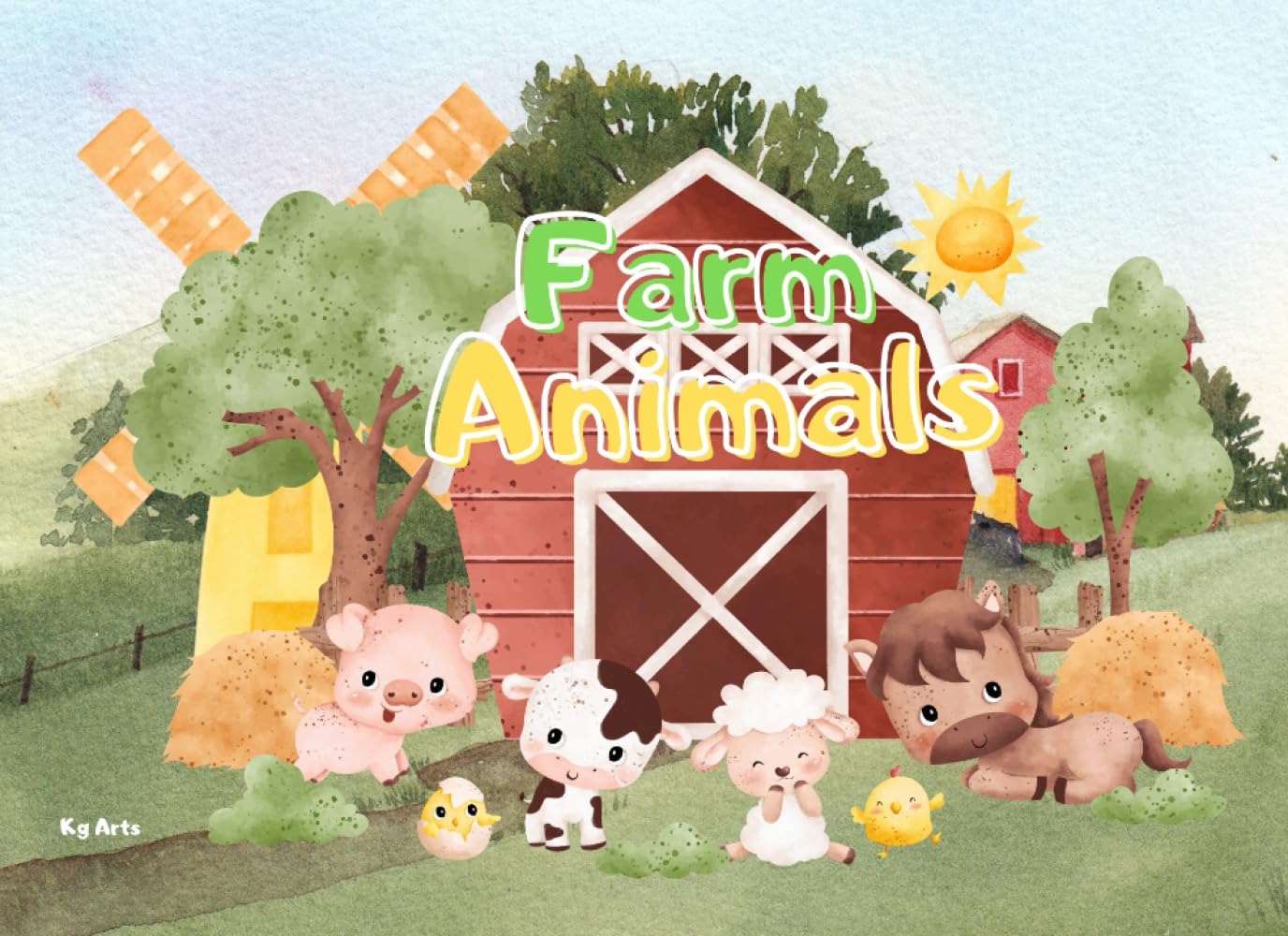 Farm Animals: Coloring Book for Kids