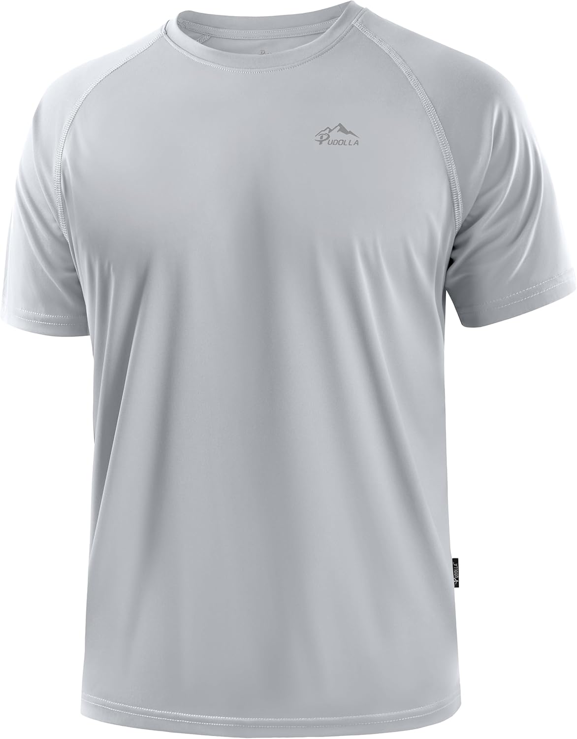 Pudolla Men's Rashguard Swim Shirts Short Sleeve UPF 50+ Sun Protection SPF Quick Dry Lightweight Water Fishing Beach Shirt