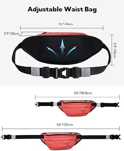 Miniatura 5 de WATERFLY - Canguro grande para hombres y mujeres resistente al agua y en el que caben los celulares para salir a correr, caminar o viajar