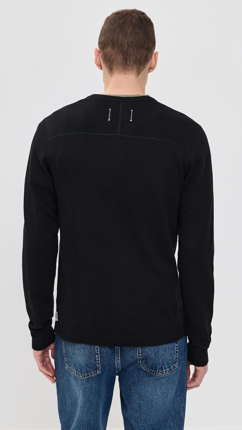 REIGNING CHAMP Men's Lightweight Waffle Standard Henley - Image 4