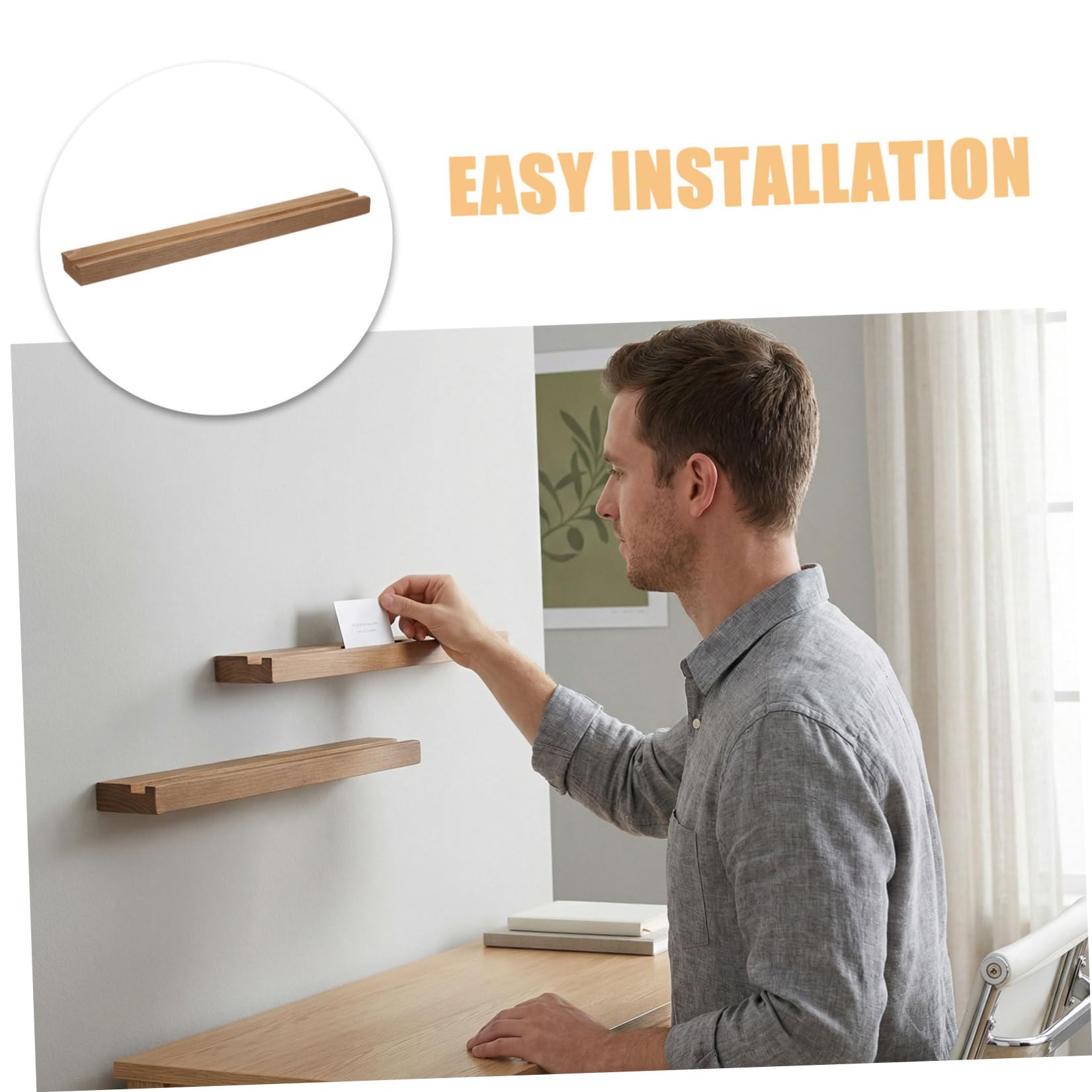 Healeved 4 Pezzi Espositore in Legno e Trading Card Montaggio a Muro Versatile per Studi e Camere