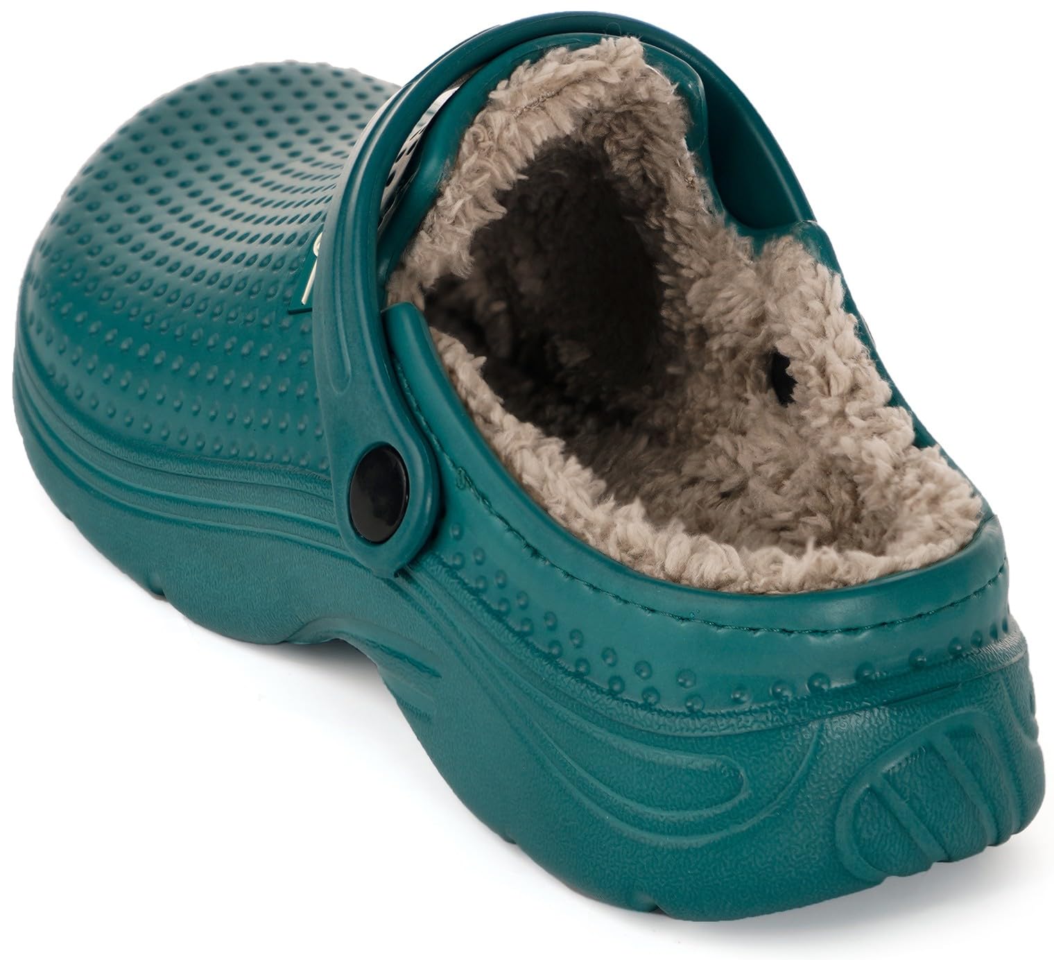 Zuecos con forro de piel para mujer, impermeables, para jardín, invierno, forro polar cálido, pantuflas para el hogar, interiores y exteriores