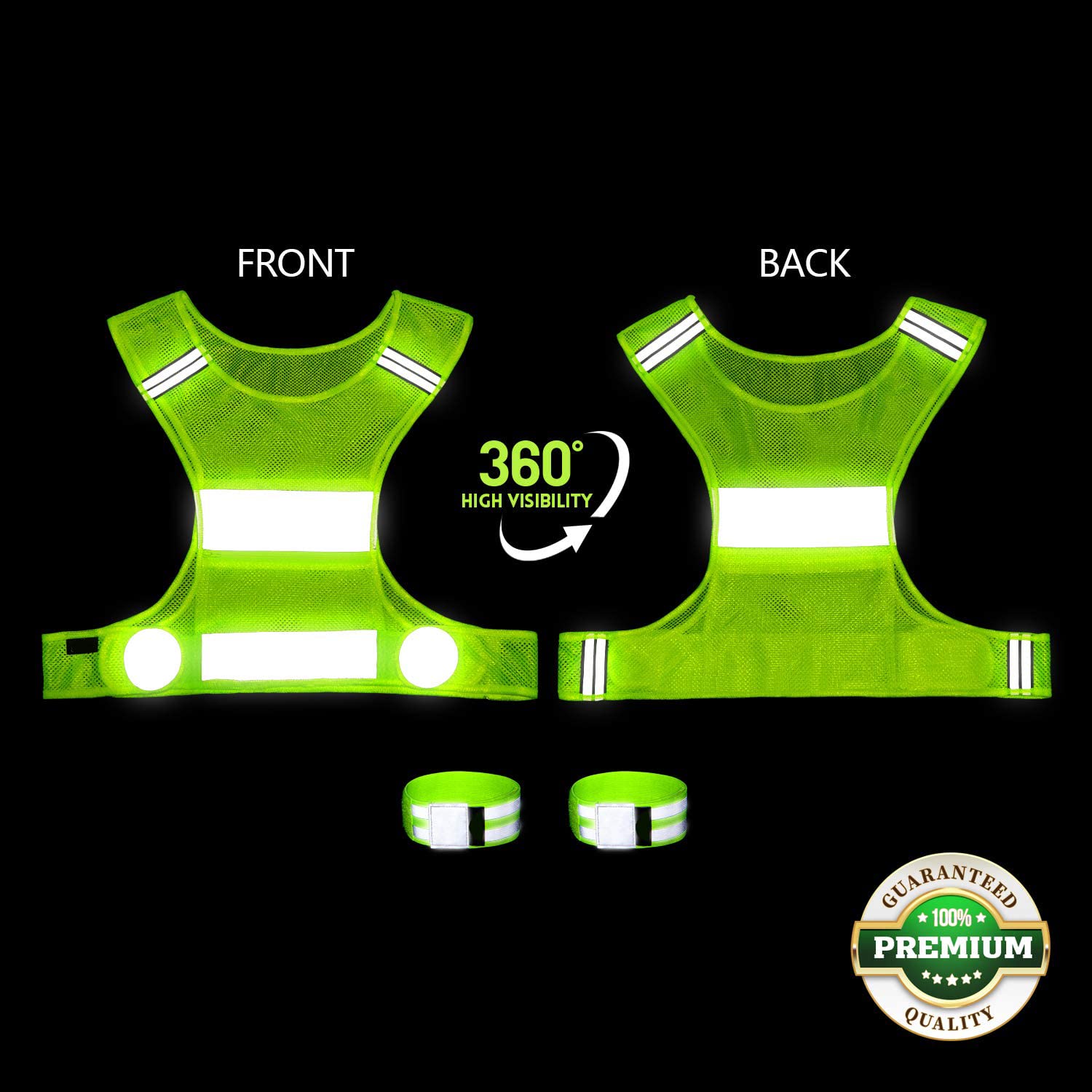 Gilet Riflettente ZWOOS Con Bande Catarifrangenti - Alta Visibilità Per Corsa E Ciclismo Notturno - Foto 2