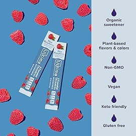 Ultima Replenisher Daily Electrolyte Powder Drink Mix - Sugar Free - Blue Raspberry, 20 Stickpacks - Hydration Packets with 6 Electrolytes and Trace Minerals - Keto Friendly, Vegan, Non-GMO