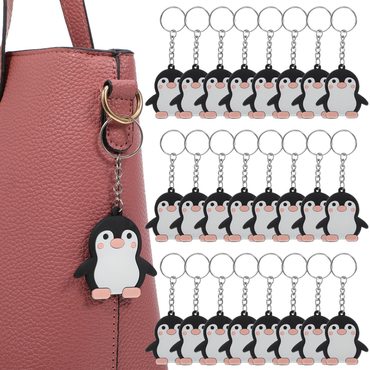 Set di 24 graziosi ciondoli a forma di pinguino, idea regalo per gli amanti dei pinguini