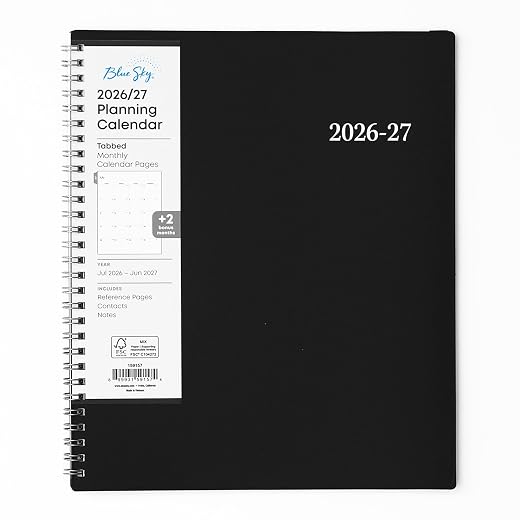Blue Sky 2026-2027 Monthly Academic Planner Calendar, 8"x10", Enterprise