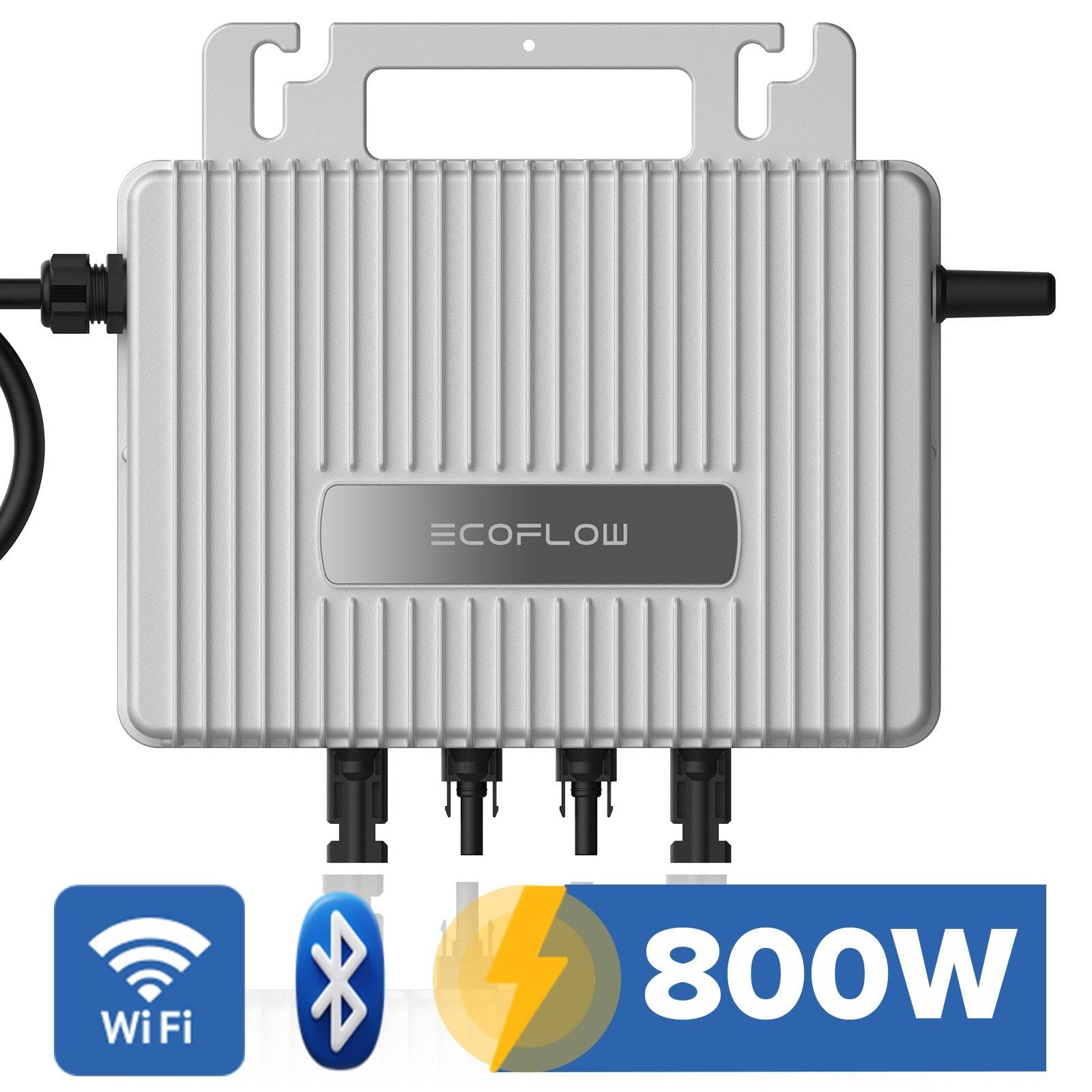 Balkonkraftwerk 920W BIFAZIAL FULLBLACK ECOFLOW 800W Inverter Photovoltaik Solaranlage Steckerfertig WIFI Smarte Mini-PV Anlage, Photovoltaikanlage Solarpanel Solarmodul