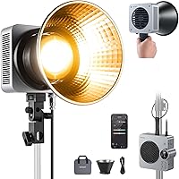 Vista 14 de NEEWER MS150B 130W Luz de vídeo LED bicolor, iluminación de fotografía portátil mini COB con control de aplicación, modo 2.4G, montaje Bowens