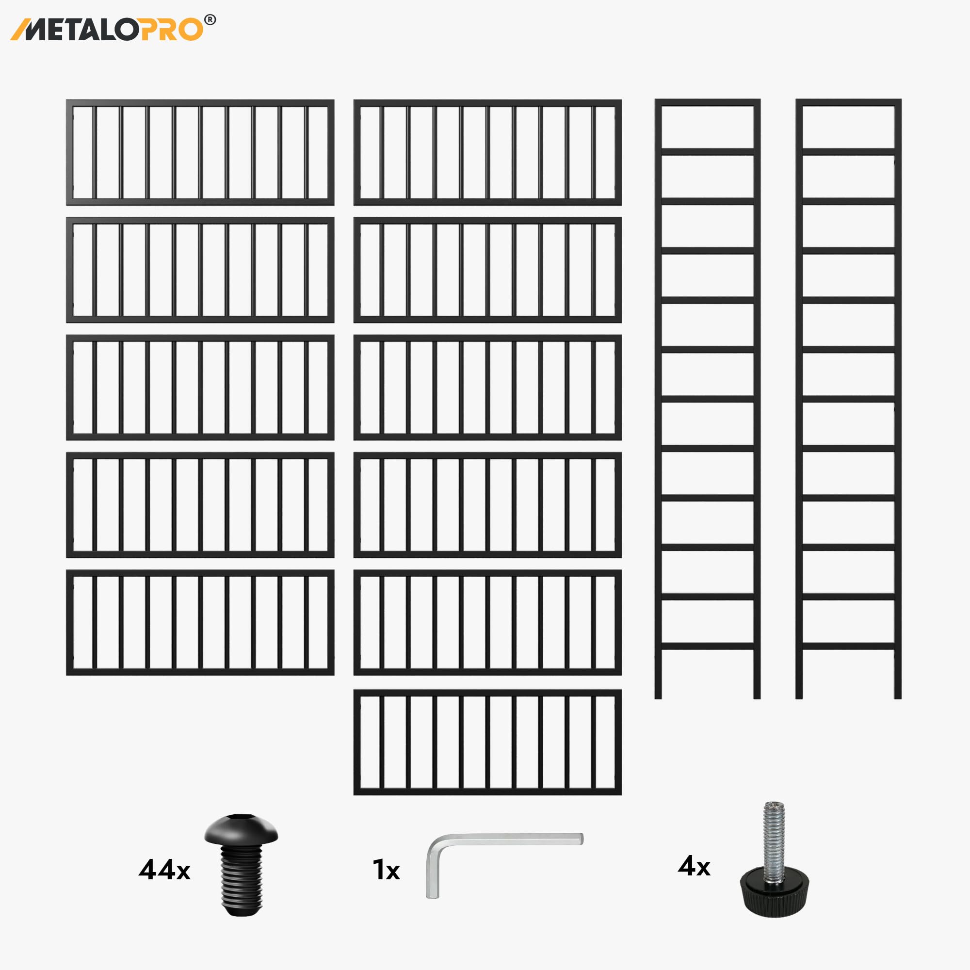 Weinregal Jerez – Schwarzes Metallregal Für 110 Weinflaschen, Robustes Design, Ideal Für Küche, Keller Oder Bar – 170×80×30cm