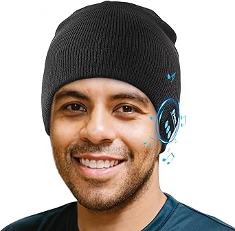 Cappello Bluetooth Con Cuffie - Berretto Invernale Uomo/Donna, Musica E Chiamate, Regalo Ideale - Foto 4