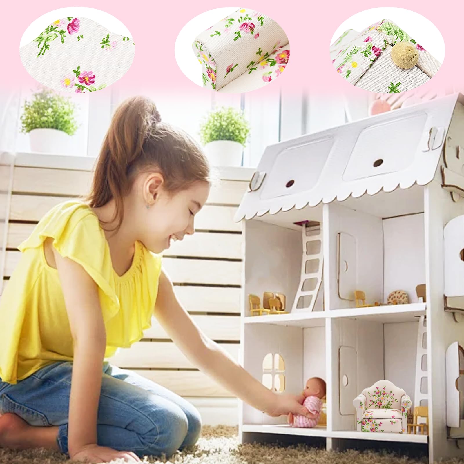 Mini Sofá Muebles En Miniatura Para Niñas, Casa De Muñecas, Sofá
