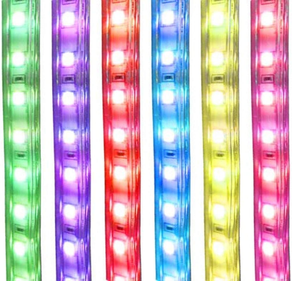 RGB Color Changing LED Strip Light - 120 Volt - High Output (SMD 5050) - Custom Cut - 3.28 Feet