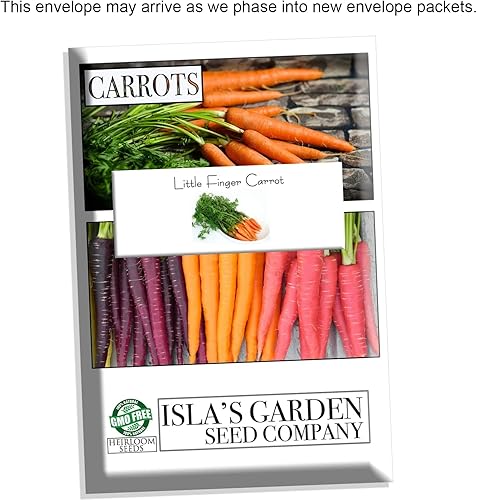 Miniatura 4 de Semillas de zanahoria Little Finger para plantar, más de 500 semillas de reliquia por paquete, semillas de jardín de Isla (semillas de jardín de