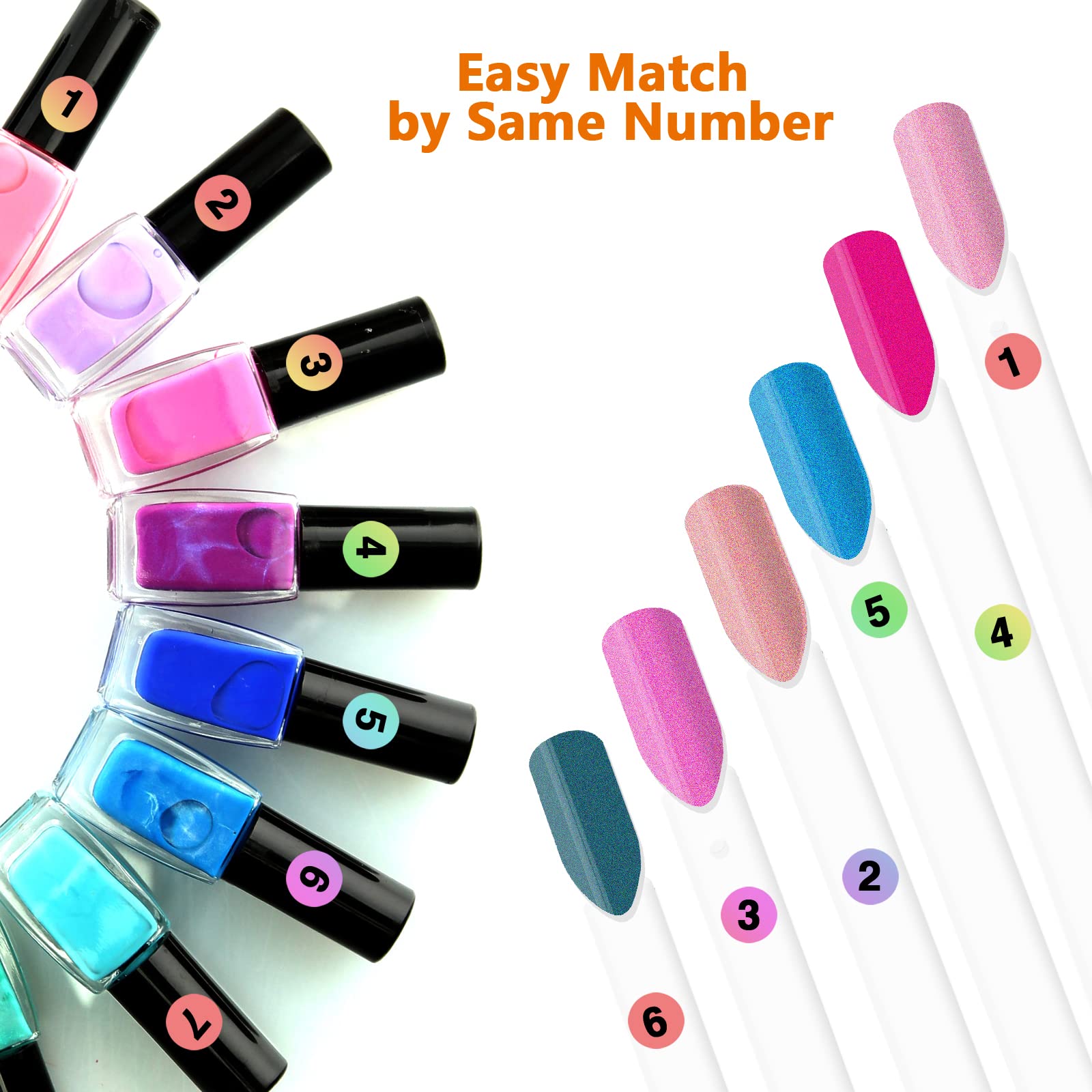 100 szt. Nail Art Display Tipsy do ćwiczeń paznokci z naklejkami z numerami Nail Art Display przezroczyste pałeczki do paznokci