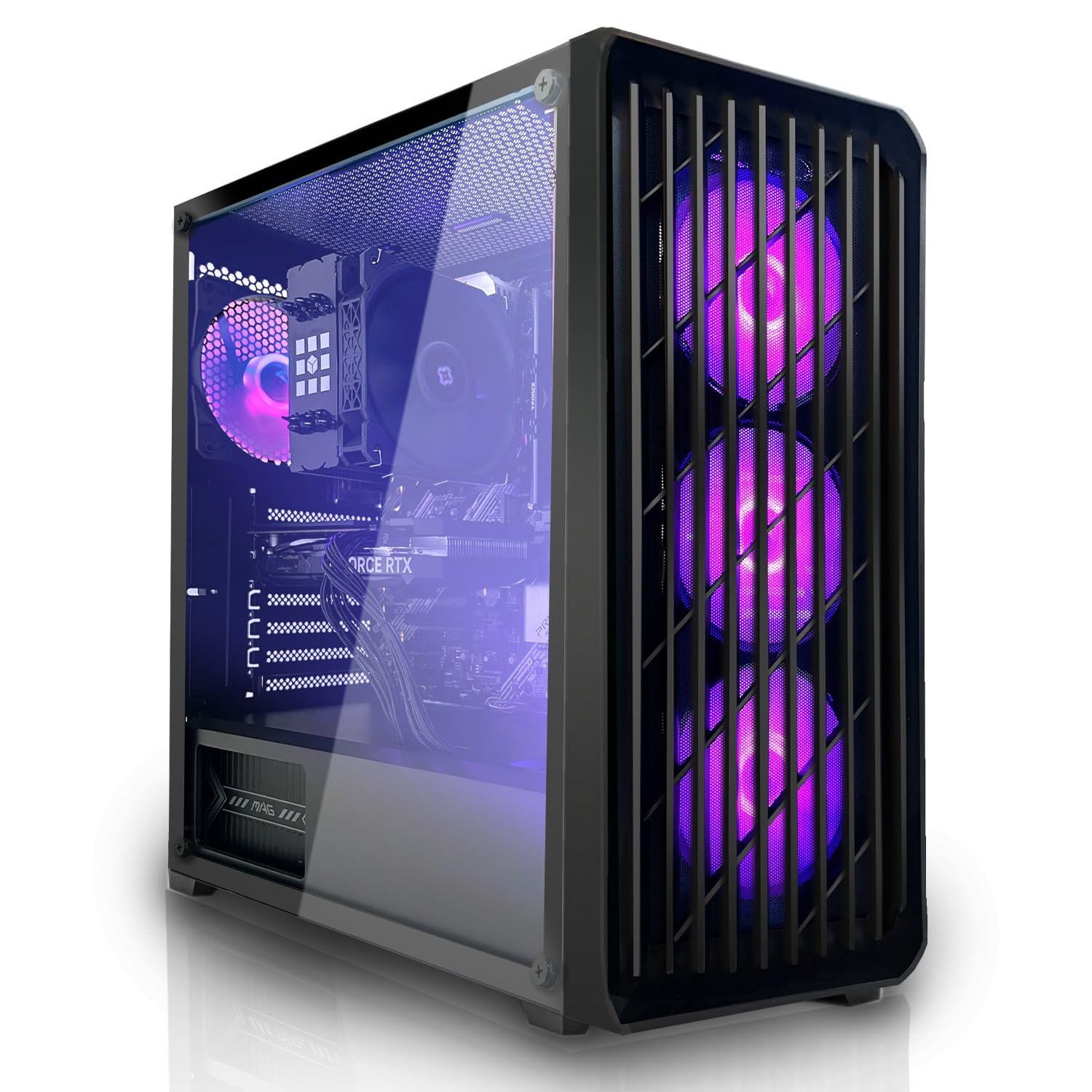 SYSTEMTREFF PC Gamer - AMD Ryzen 5 5600 - RTX 5060 8Go | AMD 6 cœurs jusqu'à 4.4 GHz, 16Go DDR4, 512Go M.2 NVMe SSD, Nvidia graphique WiFi, Windows 11, pour le gaming, streaming