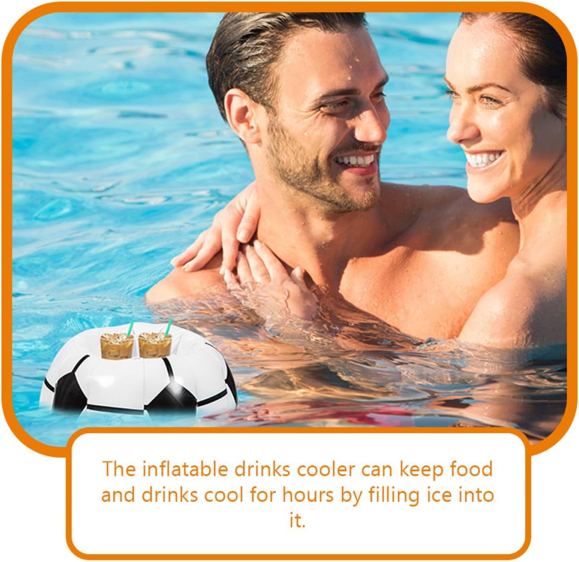 Inflatable Soccer Cooler Bucket, PVC Football Ice Container image 5