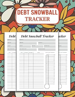 Debt Snowball Tracker: Financial Planner To Help You Stay Motivated When Paying Off Debt - Simple DIY Debt Reduction Strategy Planner - Debt Snowball Spreadsheet. - Large Print.