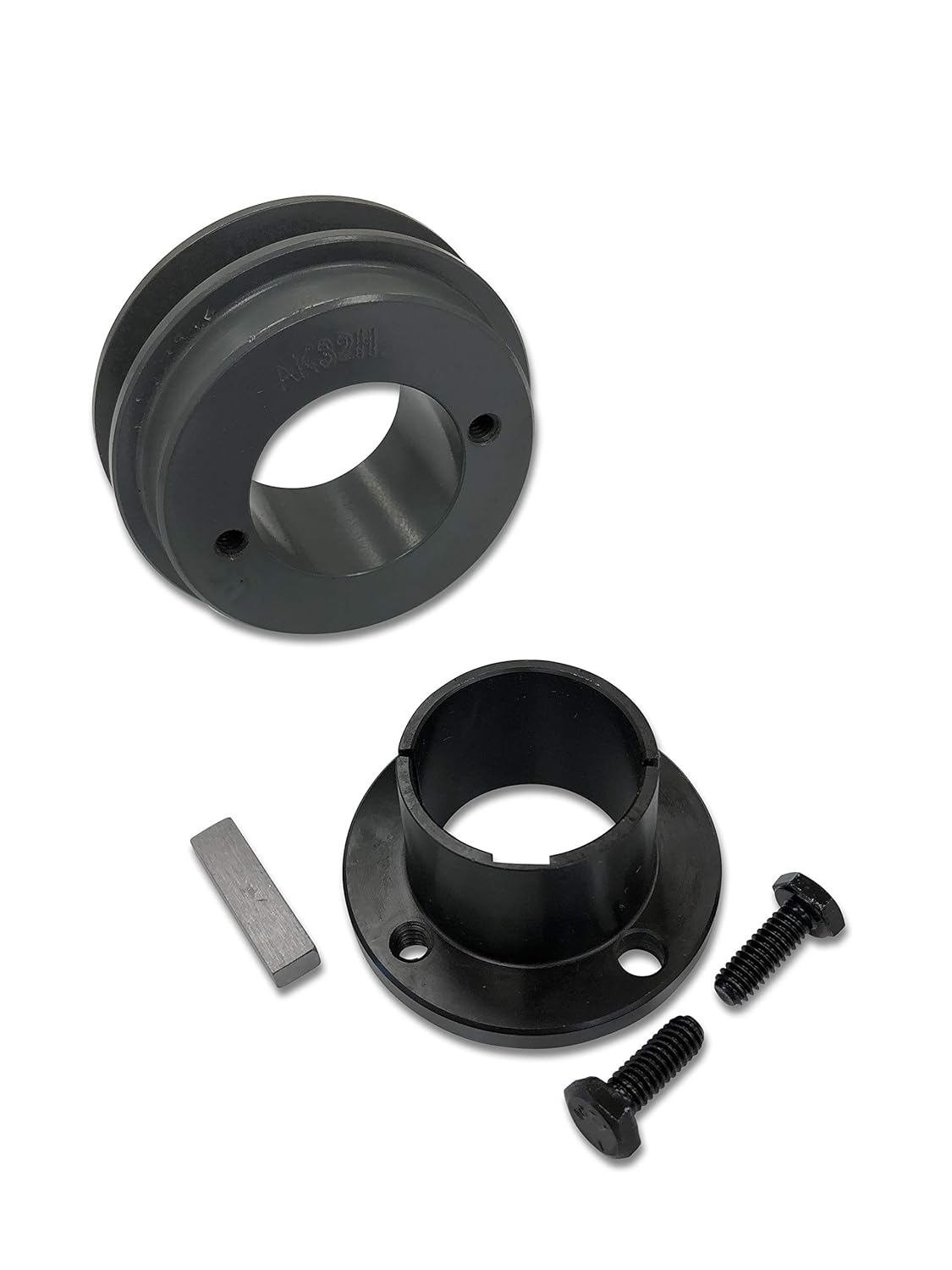 Single Groove 3.05" Cast Iron Electric Motor " H " Pulley/Sheave, Bushing Included, for 3/8" and 1/2" Top Width 3L/A/AK/4L/4LK Section V Belt, 1 Groove (1-3/8" Shaft / 1.375 Bore, AK30H)