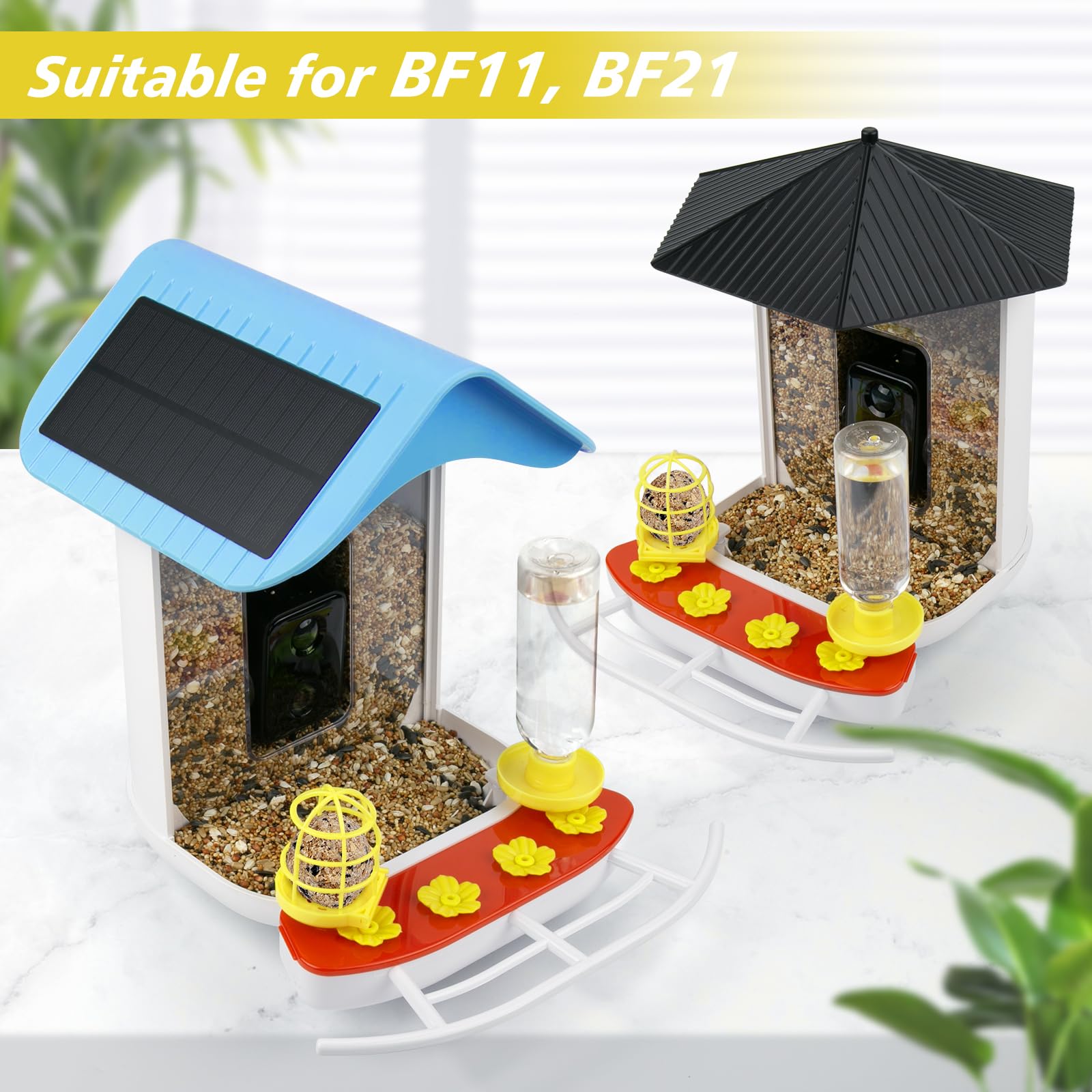 BROAIMX Hummingbird Feeder, Attract Hummingbirds, 2 in-1 Bird Feeder, Ideal Gift for Hummingbird Lovers, Suitable for BF11/BF21