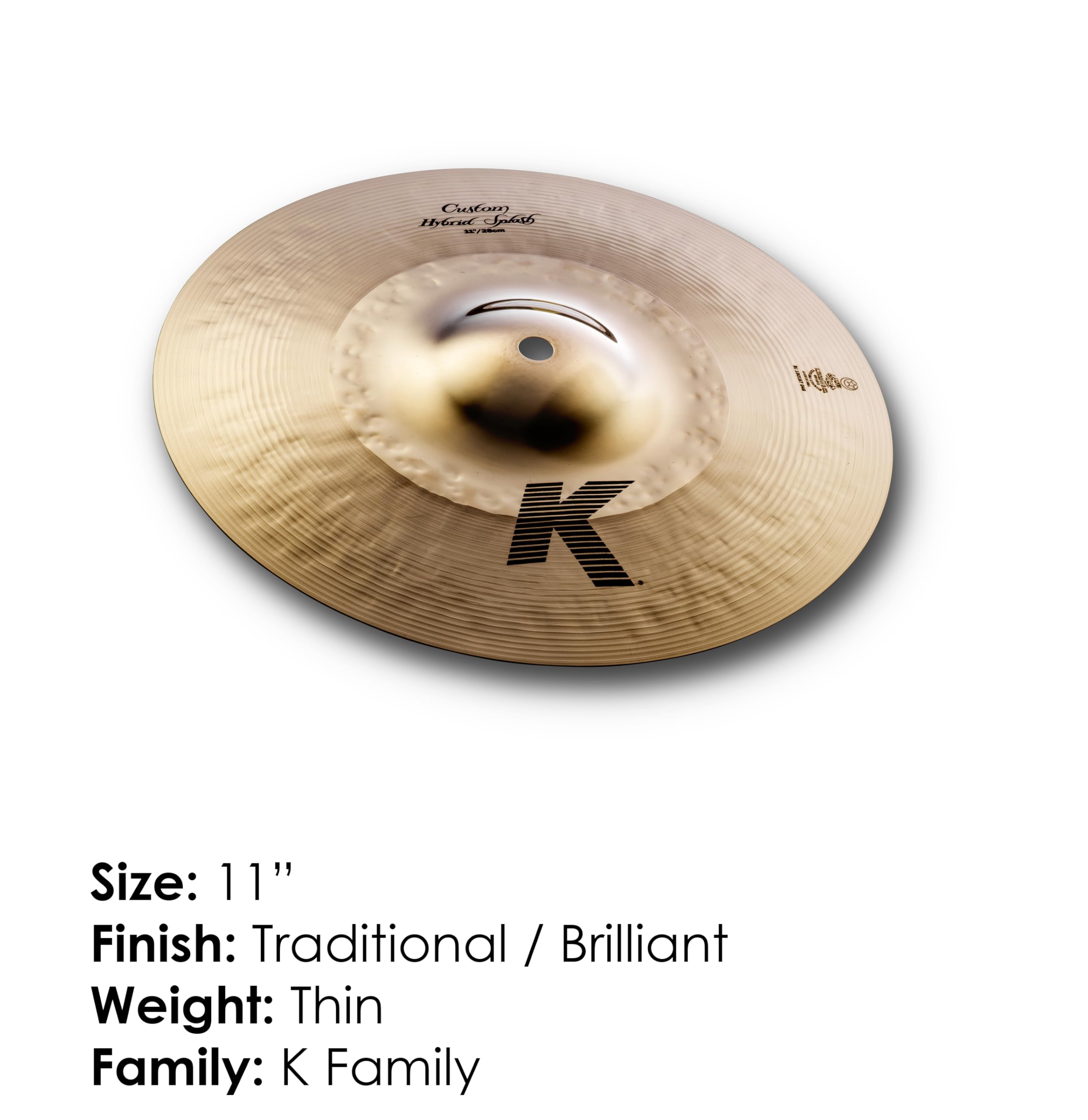 Zildjian K Custom Series - 11 Zoll Hybrid Splash Cymbal