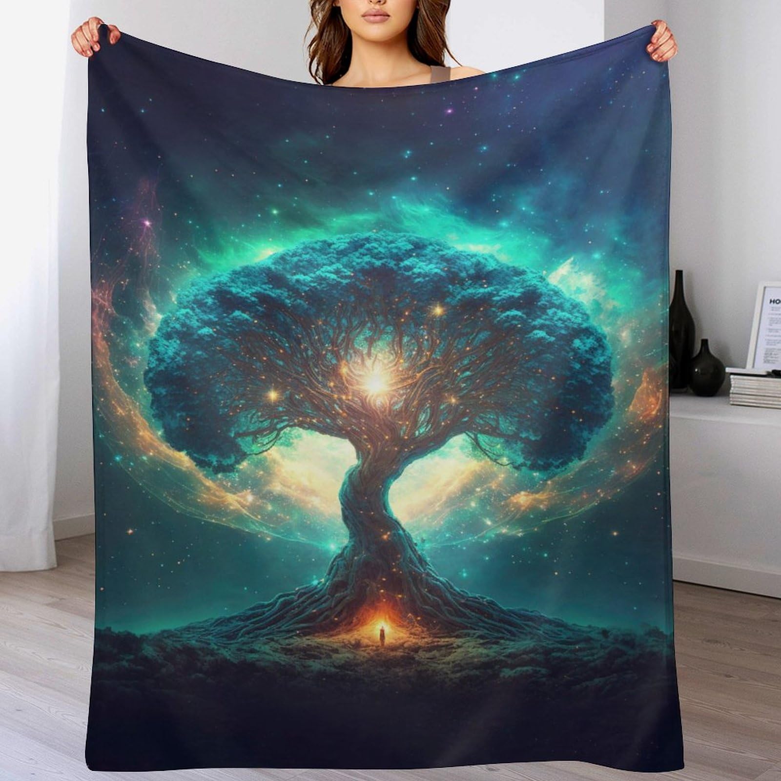 Plaid jeté canapé Arbre Magique pour des soirées cocooning chaleureuses