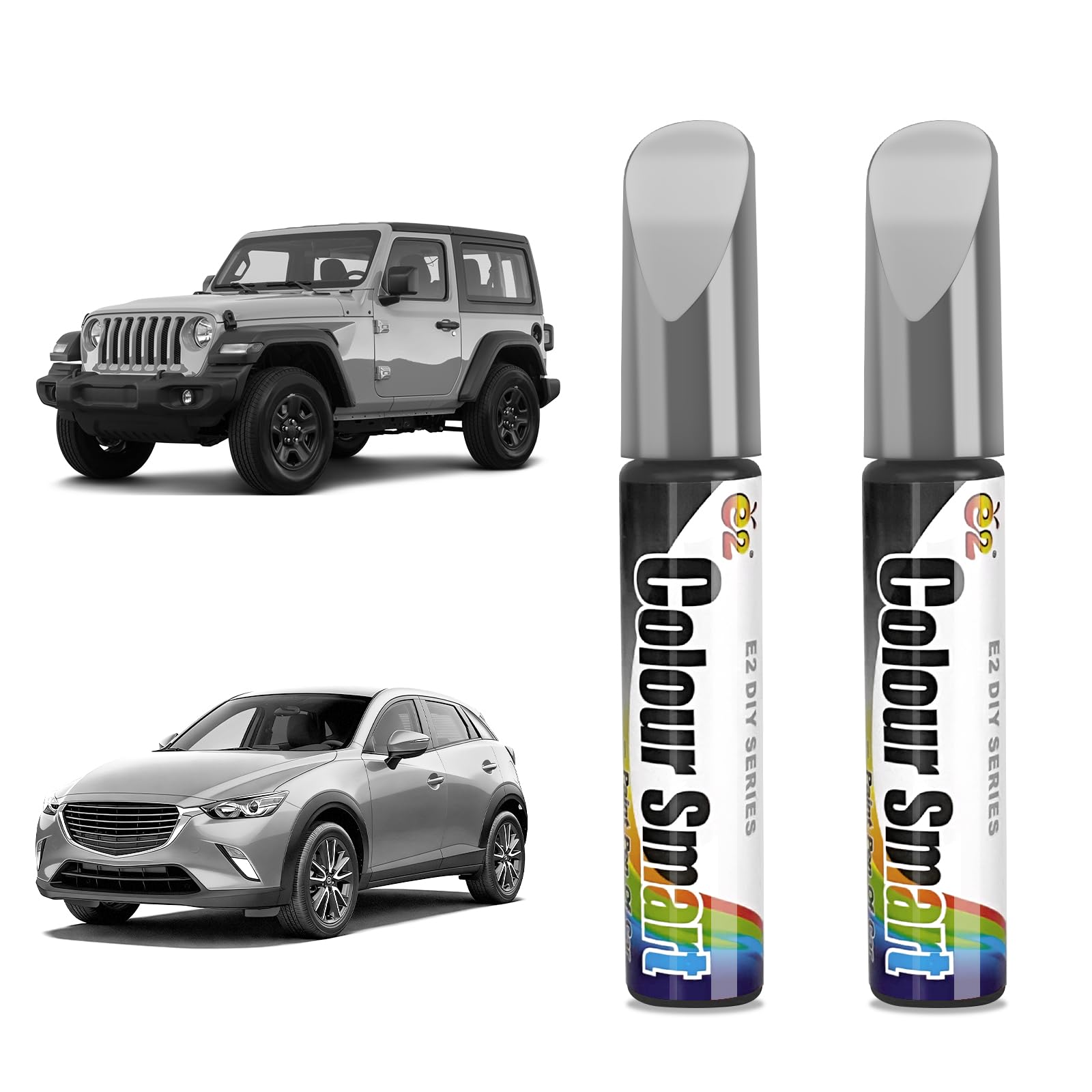Pennarello Ritocco Vernice Auto 12ml Professionale Carrozzeria Argento Riparazione Graffi Scheggiature