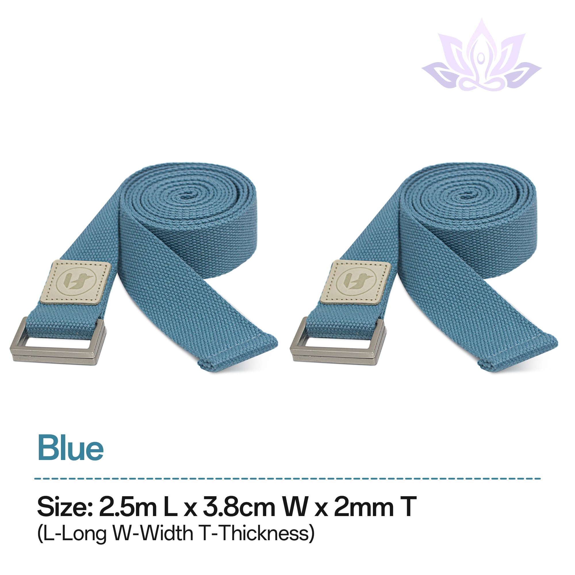 Cinghie da yoga da 1,8 m o 2,5 m, in cotone resistente, per stretching, cinghia regolabile per yoga, danza, allenamento in palestra
