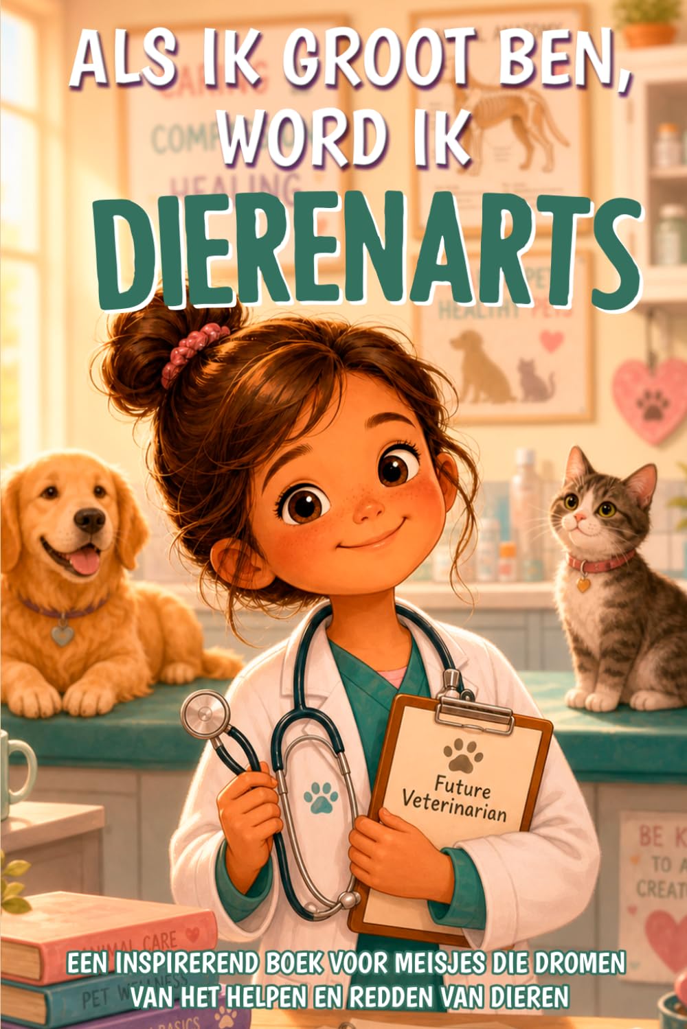 Als ik groot ben, word ik dierenarts: Een inspirerend boek voor meisjes die dromen van het helpen en redden van dieren