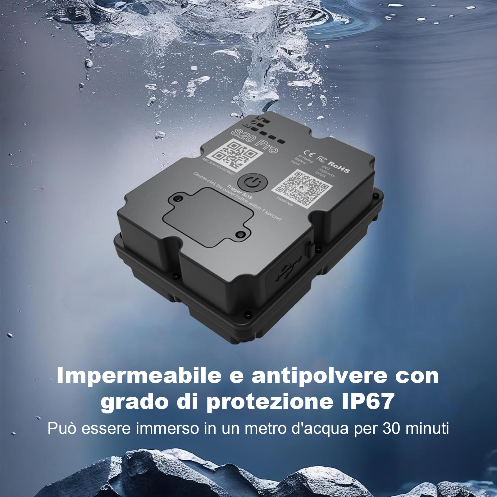 Localizzatore GPS per veicoli, 100% impermeabile, magnetico, 4G LTE, lunga durata della batteria 2–7 mesi, distanza illimitata, abbonamento richiesto, più allarmi, localizzatore nascosto