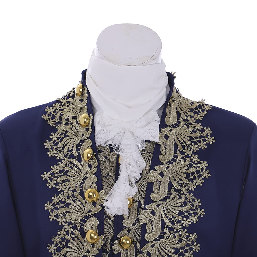 Costume rococo pour homme du XVIIIe siècle - Robe baroque des années 1700 - Ensemble veste et pantalon - Tenue prince d'Halloween