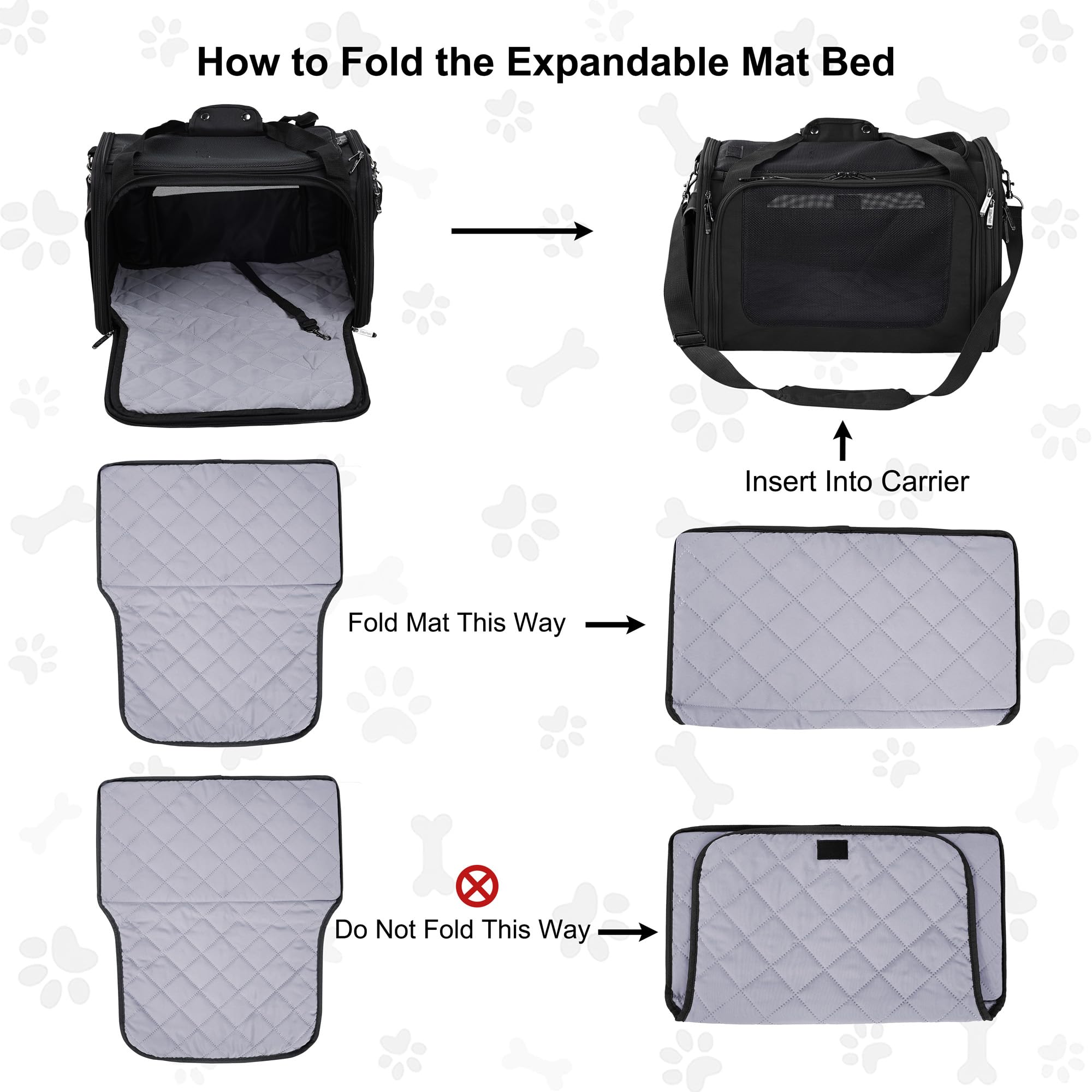 EliteField Deluxe Soft-Sided Pet Carrier (3 Year Warranty, Airline Approved), Travel Bag for Dogs, Cats & Small Pets, with Expandable Mat - image 7