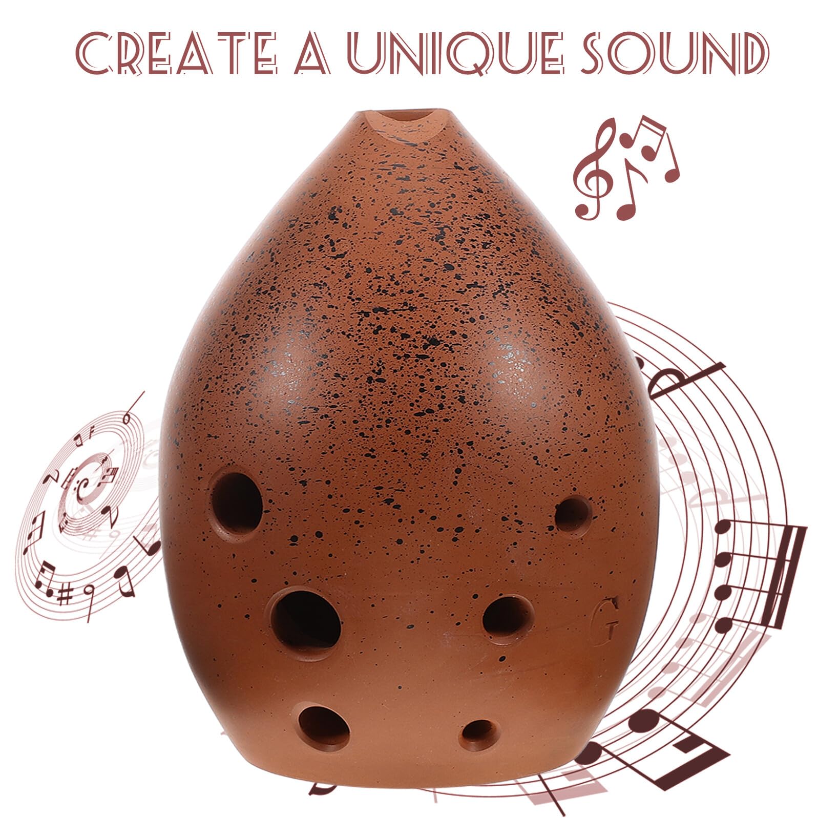 MAGICLULU Ocarina Flauto in Ceramica a 8 Fori G Tono Strumento Musicale Xun per Adulti e Bambini Principianti con Panno Pulizia Apprendistato Tradizionale Etnico