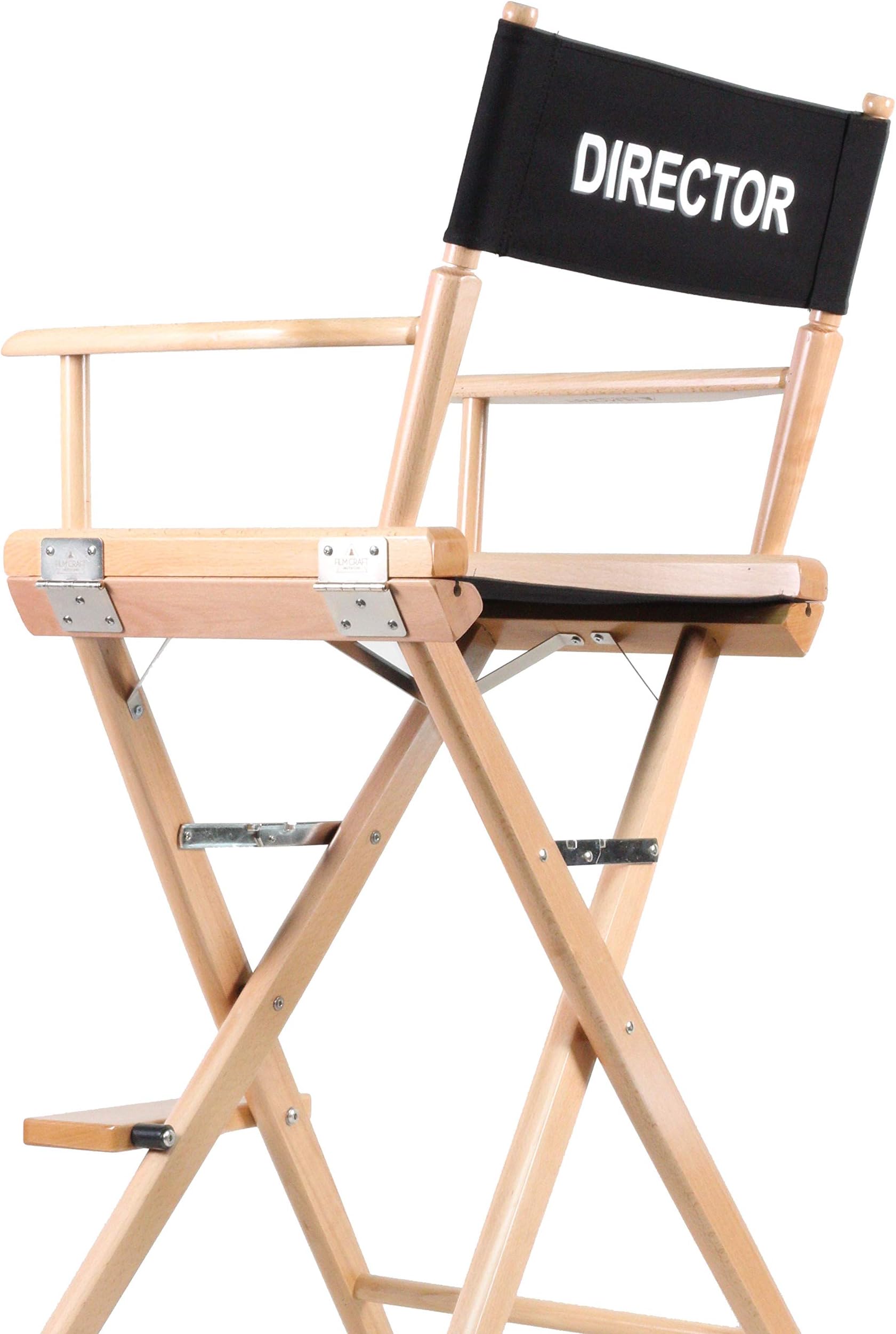 Filmcraft Professional Grade Studio Director's Chairs (30" Bar Height, Natural Finish, Printed Director Canvas)