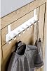 Orret Home Metal Matte Black Behind Door Hanger – 8 American Type Organizer Hanger with Hooks, Practical Hanger for Bathroom and Room Doors, Piercing Mounted Behind Door Hanger White