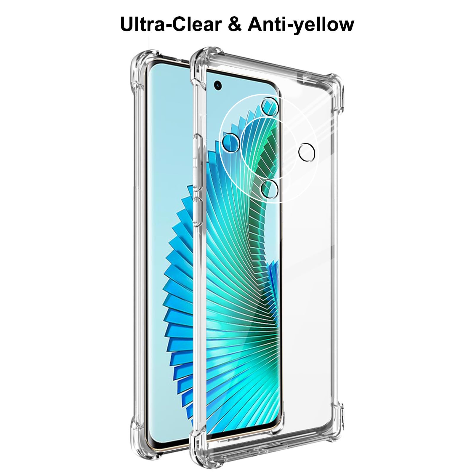 MEMELOKA Cover Trasparente Anti-ingiallimento Per Honor Magic 6 Pro - Custodia Morbida In TPU Sottile E Antigraffio