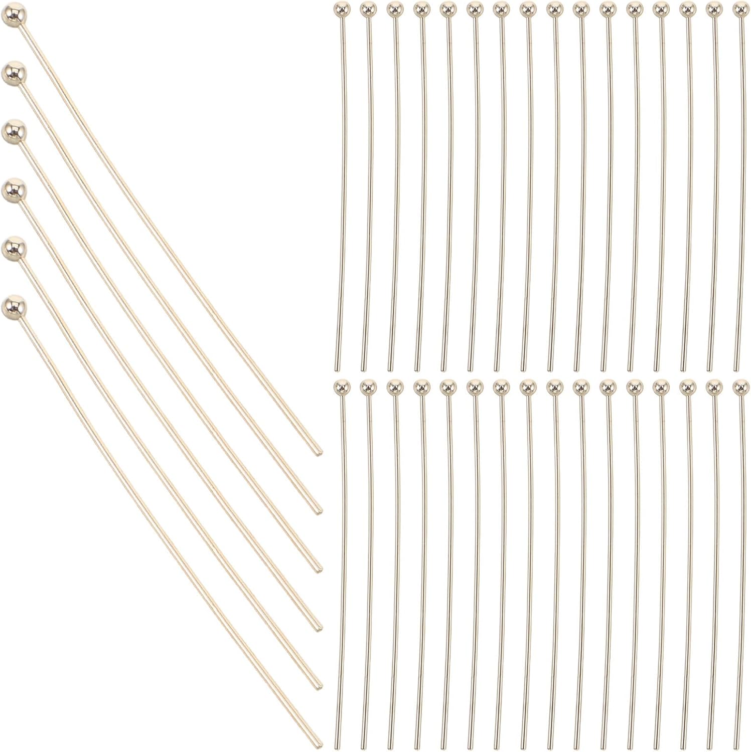 200pcs 14k Gold Ball Head Pins for Jewelry Making Beads