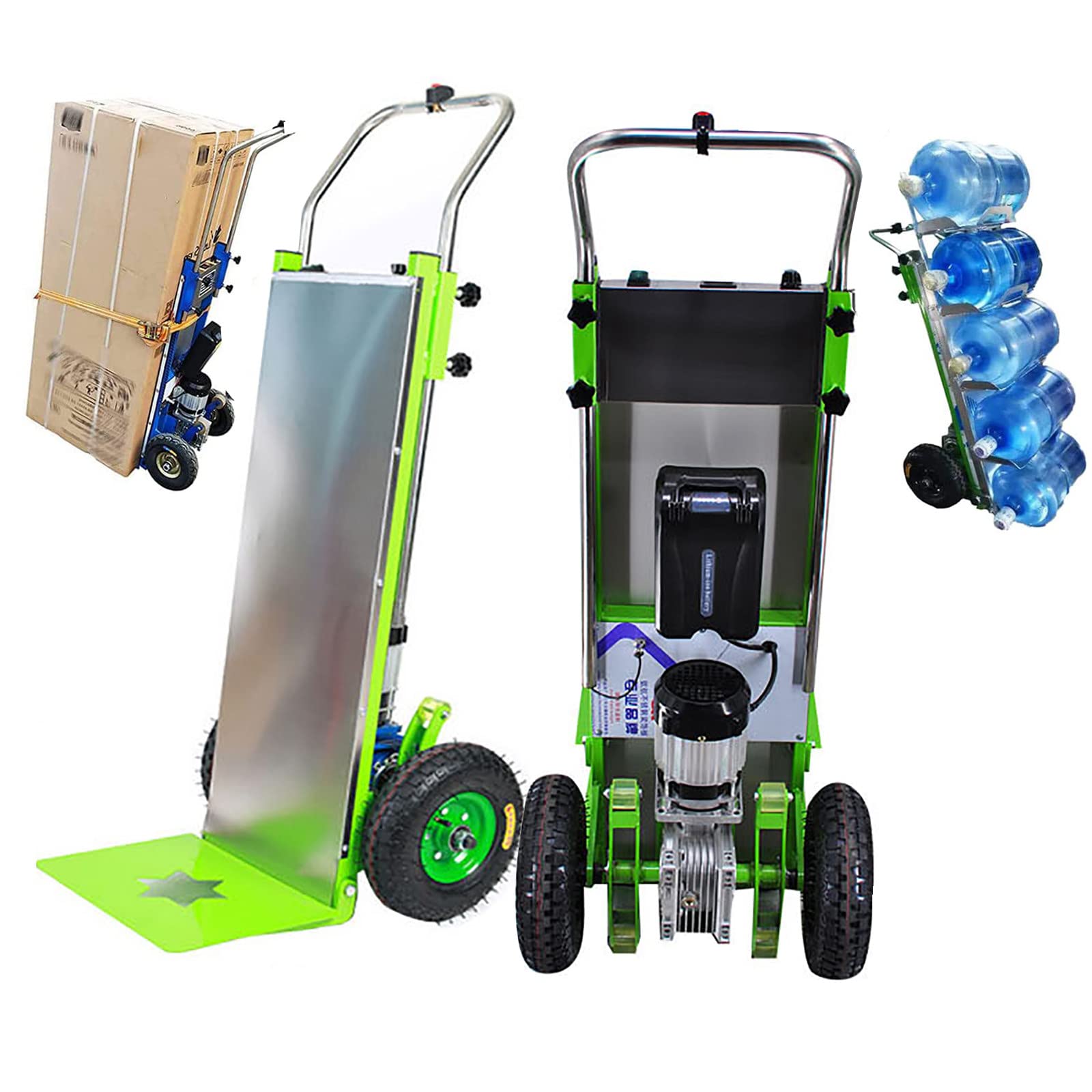 FAXIOAWA Montascale Elettrico/Porta Oggetti Pesanti, Veicolo di Trasporto a Risparmio di manodopera, Motore brushless da 800 W, Carico da 320 kg, Batteria Staccabile da 48 V, Scale su e Giù